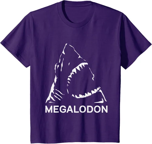 Vista 18 de Camiseta de paleontólogo prehistórico de tiburón gigante Megalodon, Negro