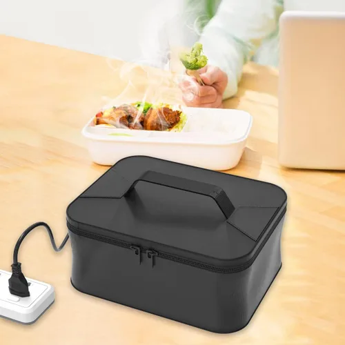 Vista 6 de TN TONNY Calentador portátil de 12 V, calentador de lonchera eléctrica de 12 V/110 V, calentador de alimentos personal, bolsa de almuerzo calentada