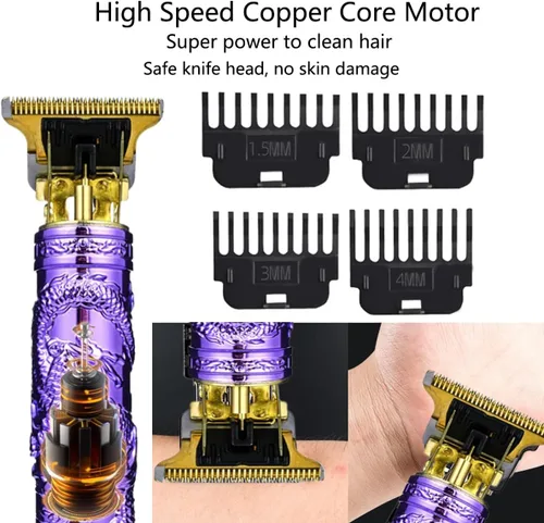 Vista 2 de Cortapelos para hombres, cortadora de pelo inalámbrica, cortadora de pelo pequeño de viaje de 5.7 pulgadas, maquina clásica para esculpir