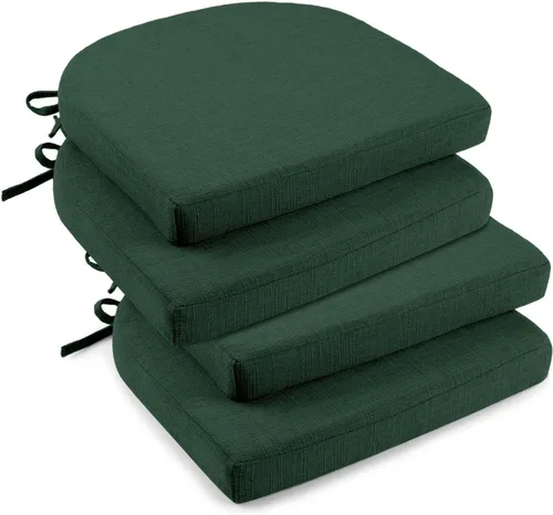 Vista 9 de downluxe Cojines para sillas de interior para sillas de comedor, almohadillas de espuma texturizada suaves y cómodas para sillas de cocina con lazos
