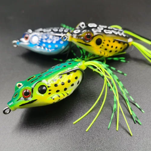Vista 6 de 5 señuelos de rana Ray Frog Topwater pesca Crankbait señuelos/cebo suave artificial 2.2 in 8G cebo de tubo suave, especialmente para Bass Snakehead