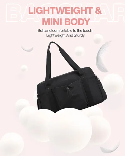 Vista 4 de BAGSMART Bolsa de fin de semana para mujer, bolsa de viaje con bolsa de zapatos para viajes, 26L para el aeropuerto, bolsa de mano para gimnasio