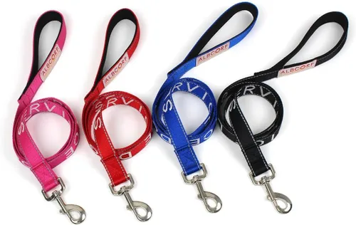 Vista 4 de Correa para perro de apoyo emocional ALBCORP 4 pies x 1 pulgada – Correa reflectante ESA con letras bordadas de apoyo emocional, nylon resistente