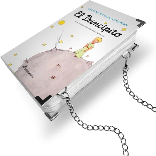Vista 4 de Libro Clutch El principito - Antoine De Saint-Exupery - Monedero único hecho a mano