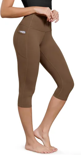 Vista 51 de ODODOS Pantalones capri de yoga suaves como mantequilla para salón con bolsillos para mujeres, leggings capri de cintura alta de 14"/19"/21