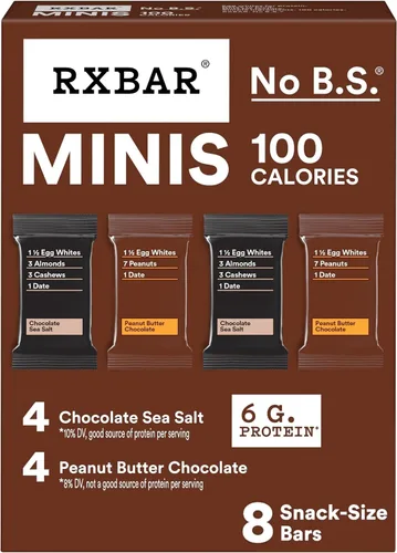 Vista 13 de RXBAR Minis - Barras de proteínas, snack de proteínas, barritas de aperitivos, paquete variado, caja de 7.3 onzas (8 unidades)