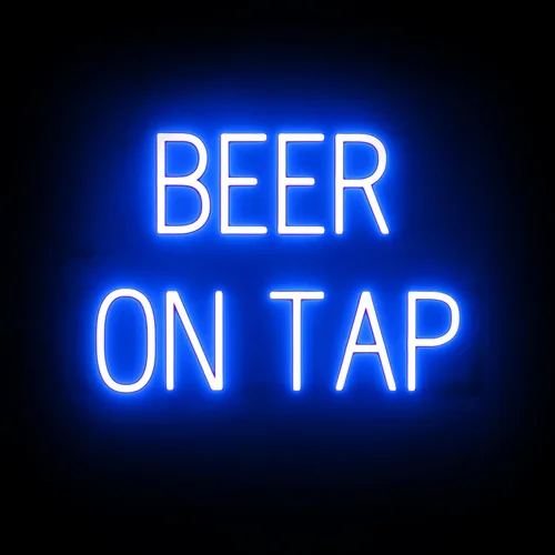Vista 48 de SpellBrite Letrero de cerveza fría Letrero relacionado con la cerveza con aspecto de neón, fuente de luz LED verde 16.8 x 15.0 pulgadas