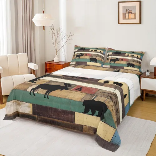 Vista 36 de Erosebridal Happy Camping - Juego de sábanas tamaño individual para niños, diseño de animales del bosque del bosque, para bebés, niños y niñas