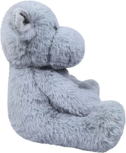 Vista 3 de Juguete de peluche de hipopótamo gris, juguete de peluche suave para niños y niñas, regalos para niños o novia, 8.5 pulgadas