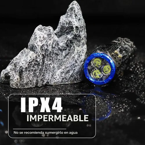 Vista 6 de Mini linterna LED portátil, recargable EDC pequeña linterna de bolsillo 6 modos de iluminación con clip magnético impermeable para camping