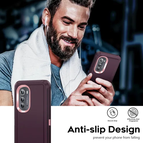 Vista 7 de LeYi Funda para Motorola Edge-2022: 【No es compatible con Edge Plus】 Funda resistente 3 en 1, funda resistente 3 en 1, grado militar, a prueba