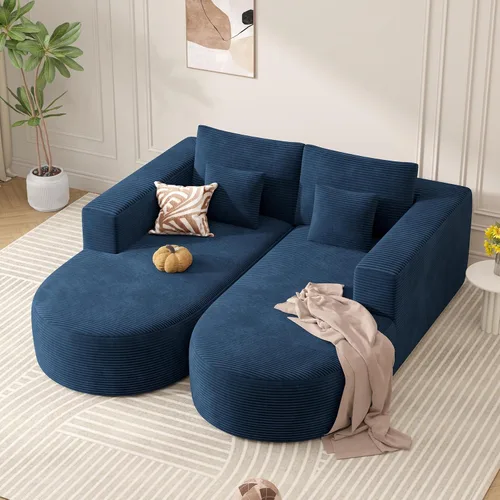Vista 29 de Sofá cama modular, sofás de nube convertibles para sala de estar, 2 tumbonas de pana sin hueso, sofá cama de gran tamaño para dormitorio,