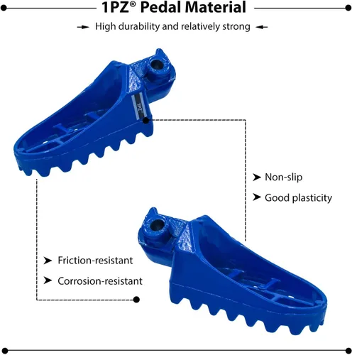 Vista 3 de 1PZ AP1-Y01 Estriberas de aluminio azules para pies, reemplazo para Honda XR50R CRF50 CRF70 CRF80 CRF100F Yamaha PW50 PW80 TW200 TTR90 TTR90E Moto