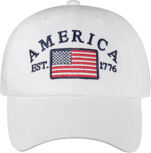 Vista 8 de IIN Gorra de béisbol con bandera estadounidense para hombres y mujeres, de perfil bajo, militar, militar, militar, para papá