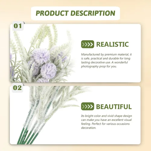 Vista 7 de DECHOUS Plantas artificiales, 2 unidades, flores artificiales de diente de león, hierba de pampa, cola de conejo, decoración de hierba sintética