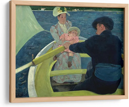 Vista 8 de Canvas Lab The Boating Party by Mary Cassatt 15 x 11 in Fine Art Framed Print, Frame Color: Black, With Mat