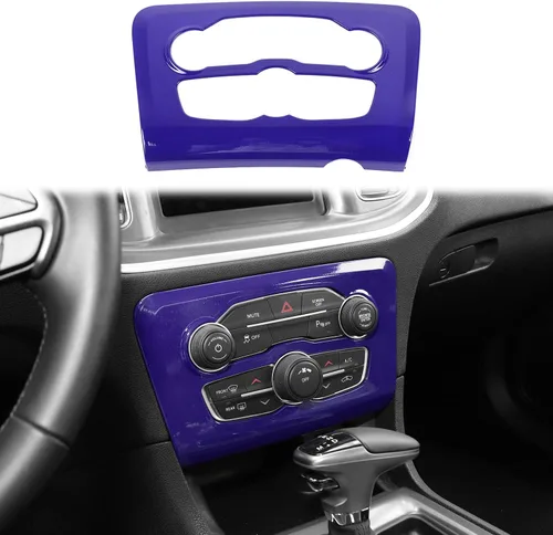 Vista 9 de Voodonala Para cargador de radio, CD, interruptor de CD, consolas centrales para Dodge Charger 2015-2026+, accesorios interiores, fibra de carbono
