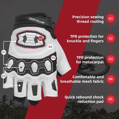 Vista 3 de Seibertron Dirtpaw - Guantes unisex para bicicleta BMX MX ATV MTB guantes para bicicleta de montaña, ciclismo, todoterrenoDirt Bike, guantes