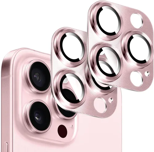 Vista 9 de Kucheed 2 protectores de lente de cámara para iPhone 11, aluminio de metal de una pieza con textura 3D, decoración diseñada para decoración