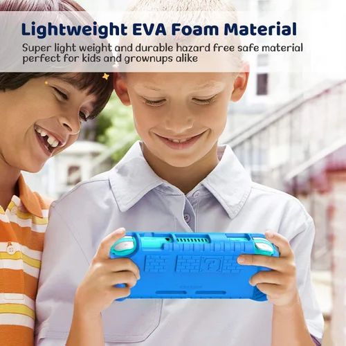 Vista 5 de Fintie Kids Case for Nintendo Switch Lite 2019 w2 Game Card Slots - Ultralight Shockproof Protective Cover with Ergonomic Grip, Kids Friendly Grip