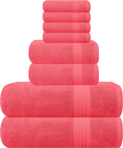Vista 142 de GLAMBURG Juego de 2 Sábanas de Baño Extra Grandes de Algodón Premium de 700 GSM - 100% Algodón Peinado - 2 Sábanas de Baño 35x70 pulgadas - Calidad
