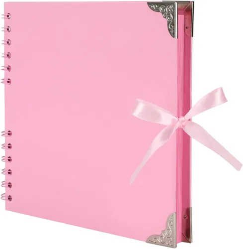 Vista 10 de LOYAL BOOK Álbum de recortes (8 x 8 pulgadas) Álbum de recortes 60 páginas, ideal para tus álbumes de recortes, álbumes de fotos familiares de boda