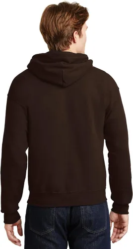 Vista 5 de Gildan Sudadera con capucha de forro polar para hombre, estilo G18500 L DARK CHOCOLATE