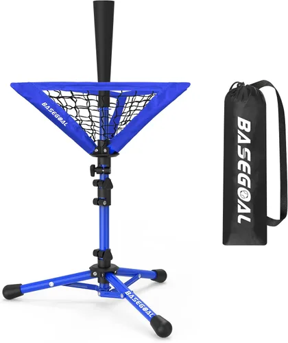 Vista 12 de BaseGoal Baseball Batting Tee with Removable Baseball Caddy for Kids