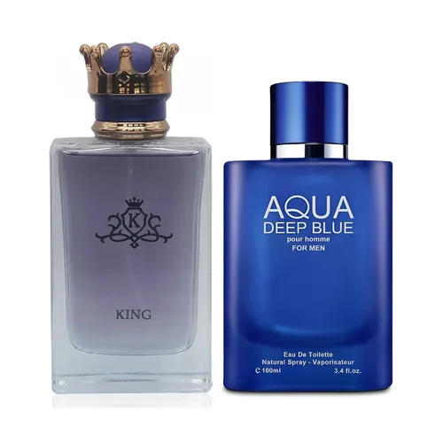 Vista 17 de King&1 Billion Lucky Men Colonia Set Eau De Parfum Spray para hombres, notas afrutadas enriquecidas por una fuerte fragancia a base de madera, ideal
