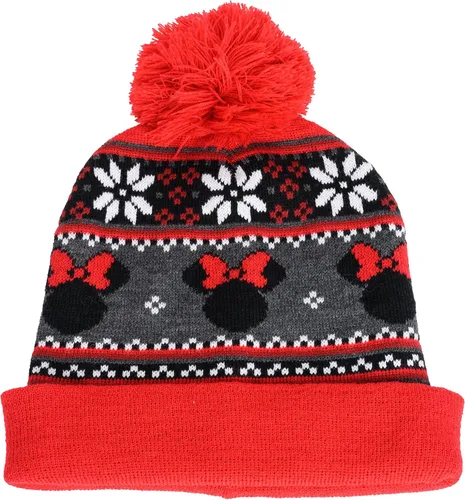 Vista 8 de Disney Adult Knit Beanie Hat and Texting Glove Set Mickey Minnie Mouse Print