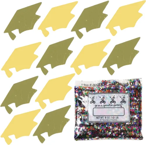 Vista 164 de Confetti Grad Cap Negro, Azul Marino Combo - 2 bolsas de media onza (1 oz)