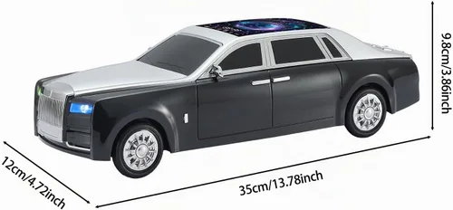 Vista 8 de Altavoz Bluetooth de lujo para automóvil con luz ambiental LED, efecto de sonido HD, salida multipuerto, altavoz Bluetooth con radio FM, regalo