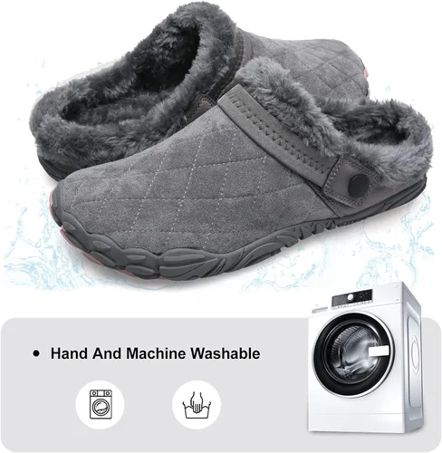 Vista 4 de Besroad - Pantuflas mullidas para mujer y hombre, esponjosas, cómodas, de espuma viscoelástica, para dormitorio