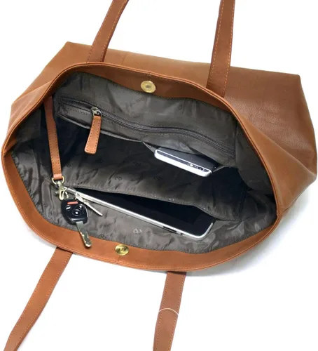 Vista 2 de Bellino Miranda Bolso bandolera de piel para mujer, Coñac), P6249-COG