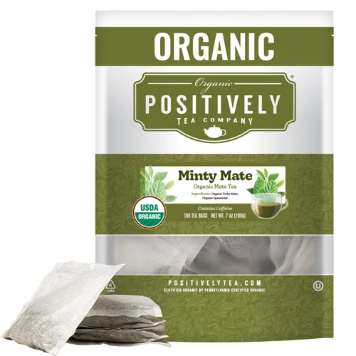 Vista 58 de Bolsas de hojas sueltas para té. Orgánicas por USDA. Positively Tea LLC.