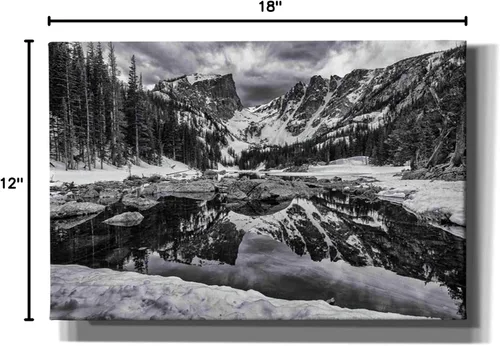 Vista 4 de Epic Graffiti 'Dream Lake Morning' por Darren White, lienzo para pared, 12 x 18 pulgadas