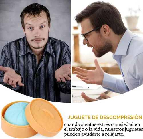 Vista 6 de MEIEST - Juego de 4 bolas antiestrés esponjosas y coloridas, juguete sensorial para aliviar la ansiedad, juguete para apretar masa, panecillo