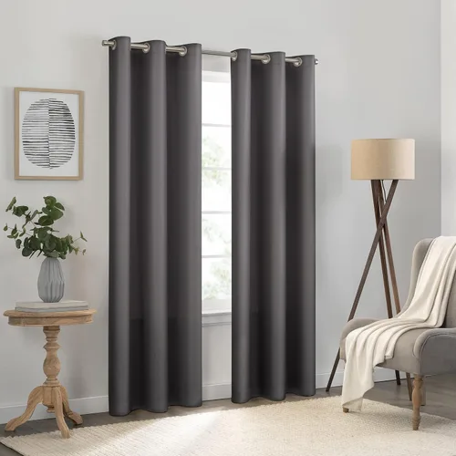 Vista 17 de ECLIPSE Kendall - Cortina térmica opaca moderna con bolsillo para cortinero, para dormitorio o sala de estar (1 panel), 42 x 54 pulgadas, alcachofa