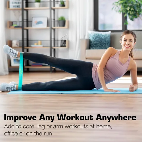 Vista 5 de ProBody Pilates Bandas de resistencia de bucle para entrenamiento, juego de 5 bandas de ejercicio de resistencia, bandas de entrenamiento