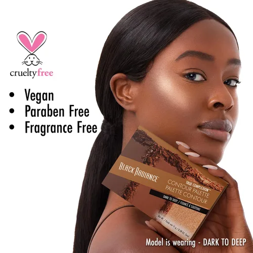 Vista 6 de Black Radiance Paleta de Contorno True Complexion, de Oscuro a Profundo