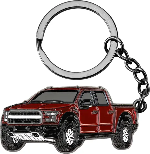 Vista 10 de Llavero de Coche para Ford F150 Accesorios Llavero de Metal Modelo 3D Camioneta Pickup (Azul)