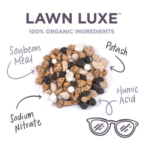 Vista 3 de Lawnbox Lawn Luxe 7-0-7 - Fertilizante de hierba de verano 100% orgánico, 14 libras, cubre bolsas de 2,500 pies cuadrados
