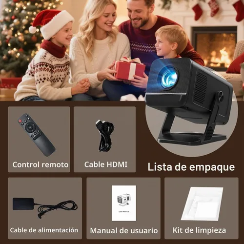 Vista 11 de Mini proyector incorporado de la ayuda de las aplicaciones 1080P 4K con Android 14, teledirigido del teléfono Portable Smart Projector with WiFi 6
