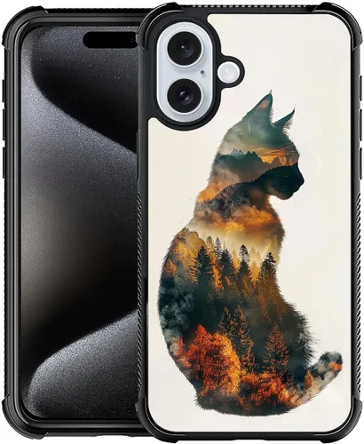 Vista 26 de Funda compatible con iPhone 8 Plus, diseño de oso de bosque otoñal, a prueba de golpes, antiarañazos, carcasa trasera de policarbonato duro