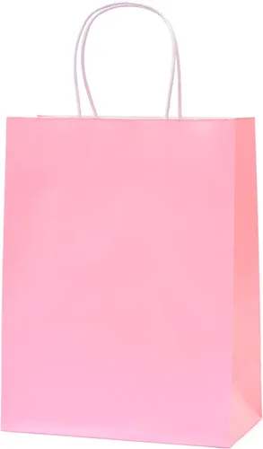 Vista 9 de Nexmint Bolsas de papel kraft de 8 x 10.5 pulgadas, bolsas de regalo con asa para cumpleaños, vacaciones, regalos, recuerdos de fiesta, venta al por