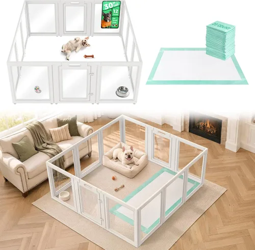 Vista 5 de FXW AuraSpace - Corralito acrílico transparente para interiores Negro