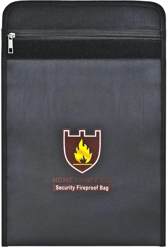 Vista 7 de ExpertPower Bolsa de seguridad para archivos de oficina Bolsa ignífuga y resistente al agua para documentos y soporte para sobres