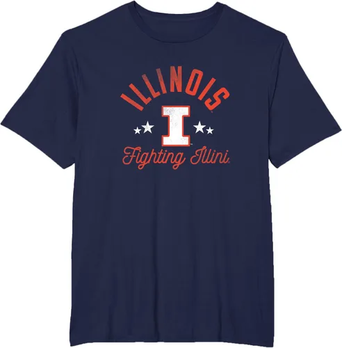 Vista 7 de University of Illinois Fighting Illini - Camiseta con logotipo, Azul