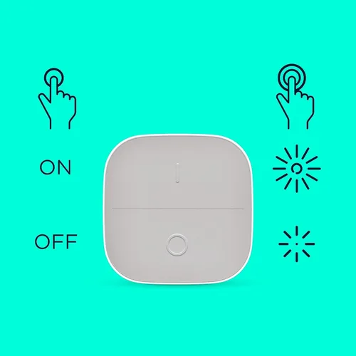 Vista 5 de WiZ Connected Botón inteligente portátil - Viene con 2 pilas alcalinas AAA - Interruptor de luz inalámbrico - Control con aplicación - 1 paquete