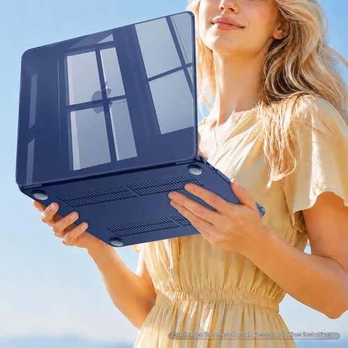 Vista 7 de MOSISO Compatible con MacBook Neo Case 13 pulgadas 2026 A3404 A18 Pro Chip Índigo de cristal
